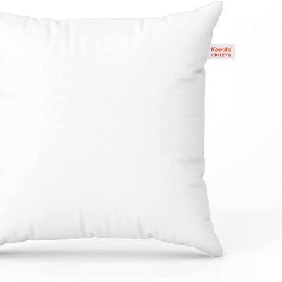 Keeble Outlets Throw Pillow Inserts ? White, 18 x 18 inches, Set of 4 Premium Ultra-Soft Hypoallergenic Square Pillow Inserts for Couch, Sofa, Bed, and Chair