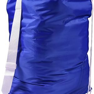 Heavy Duty Travel Laundry bag blue XL (30*40) with straps, Nylon Material, Locking Drawstring, Durable and washable, Extra large bag, Rip and Tear Resistant ,Mesh bag dirty Cloth Organizer